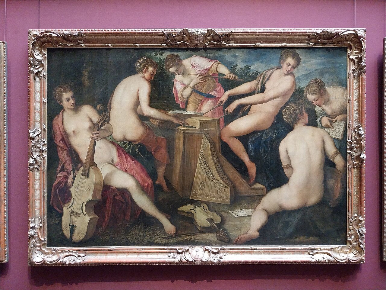 music-making women by Domenico Tintoretto