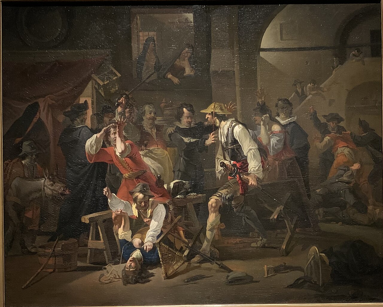 Don Quixote in the Inn by Domenicus van Wijnen