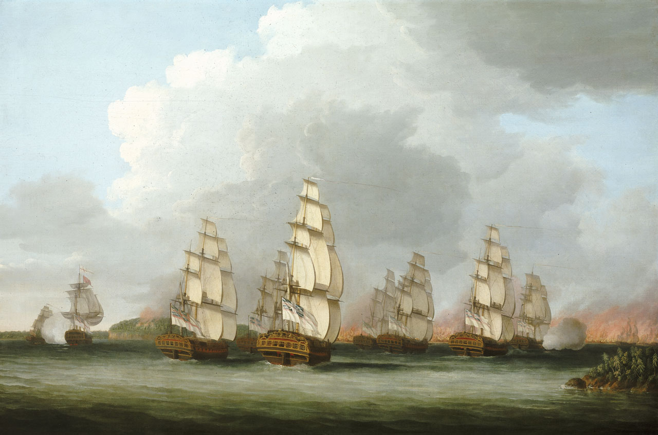 Destruction of the American Fleet at Penobscot Bay, 14 August 1779 by Dominic Serres
