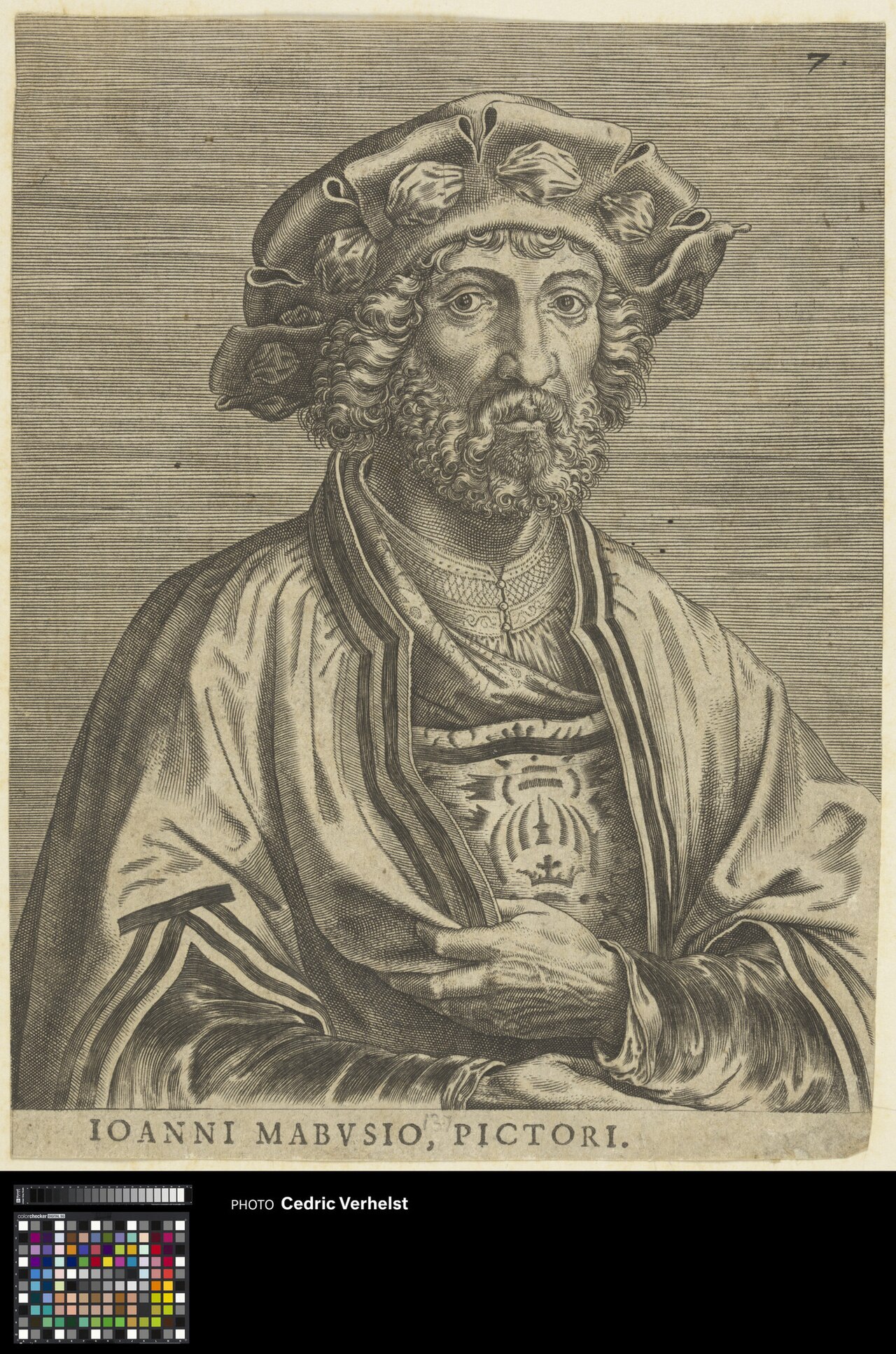Portrait of Jan Gossaert (Ioanni Mabvsio, Pictori) by Dominicus Lampsonius