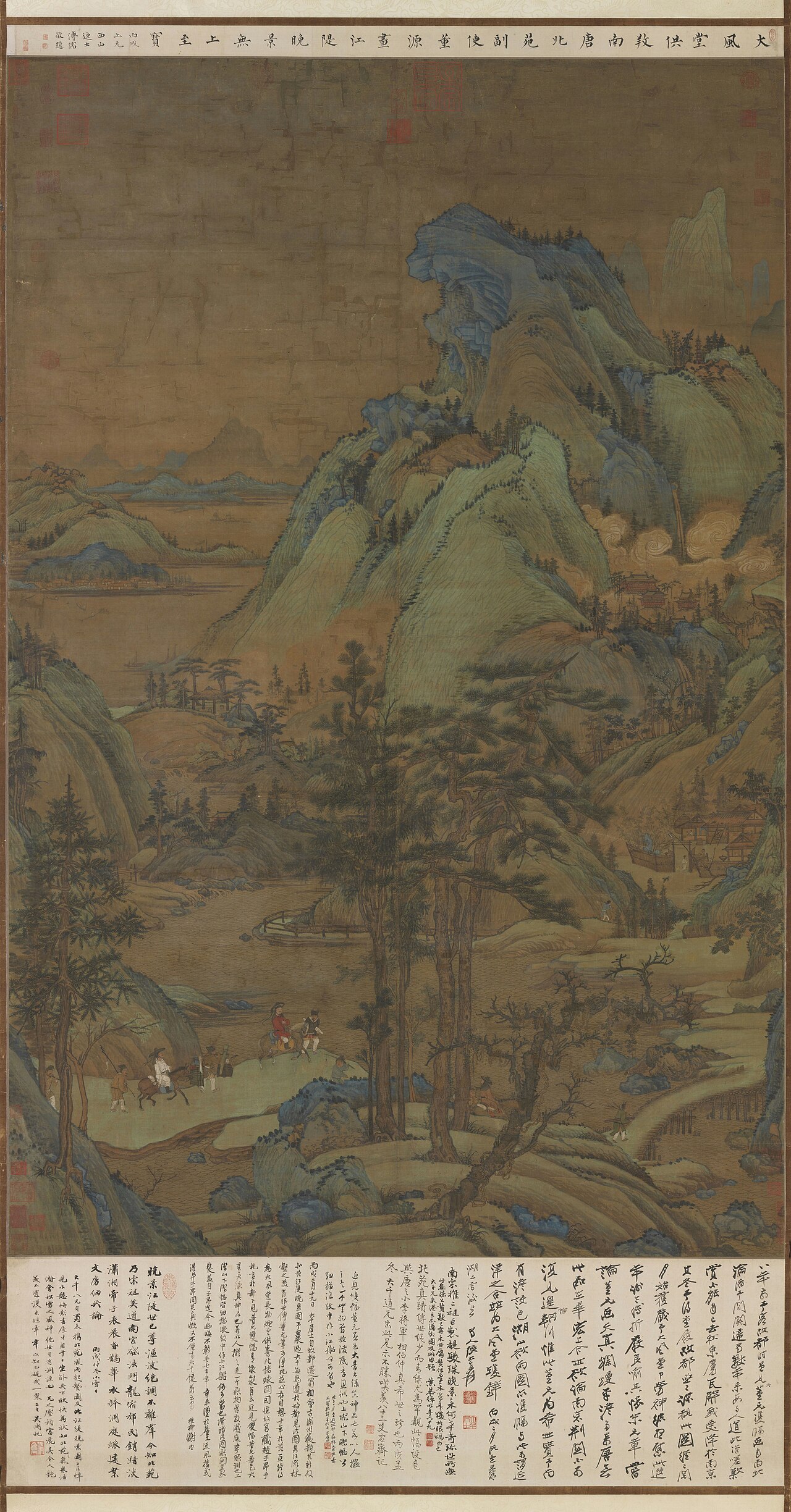 Late Scenery Along a Riverbank by Dong Yuan