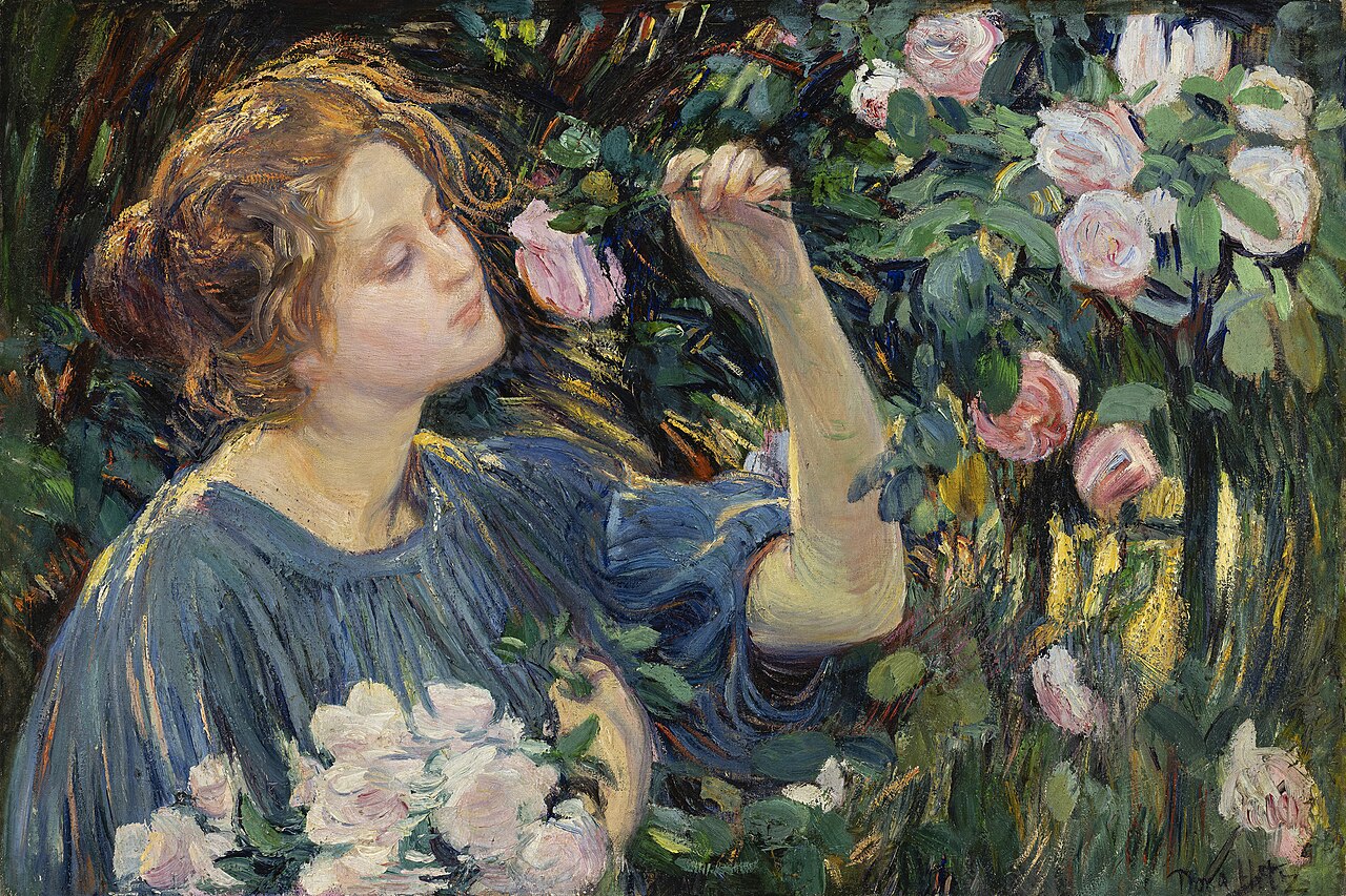 In the Roses by Dora Hitz