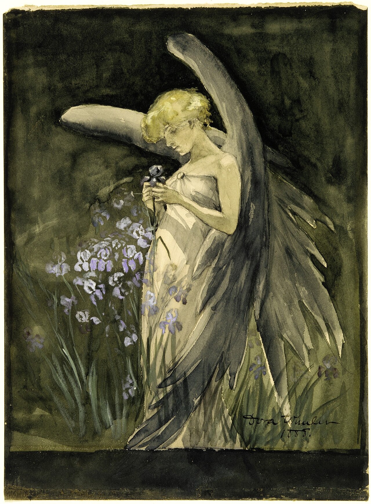 Fairy in Irises by Dora Wheeler Keith