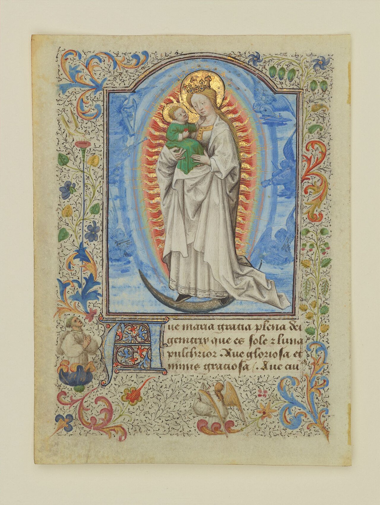 Virgin and Child from the Coëtivy Hours (CBL W 082, f.222v) by Dunois Master