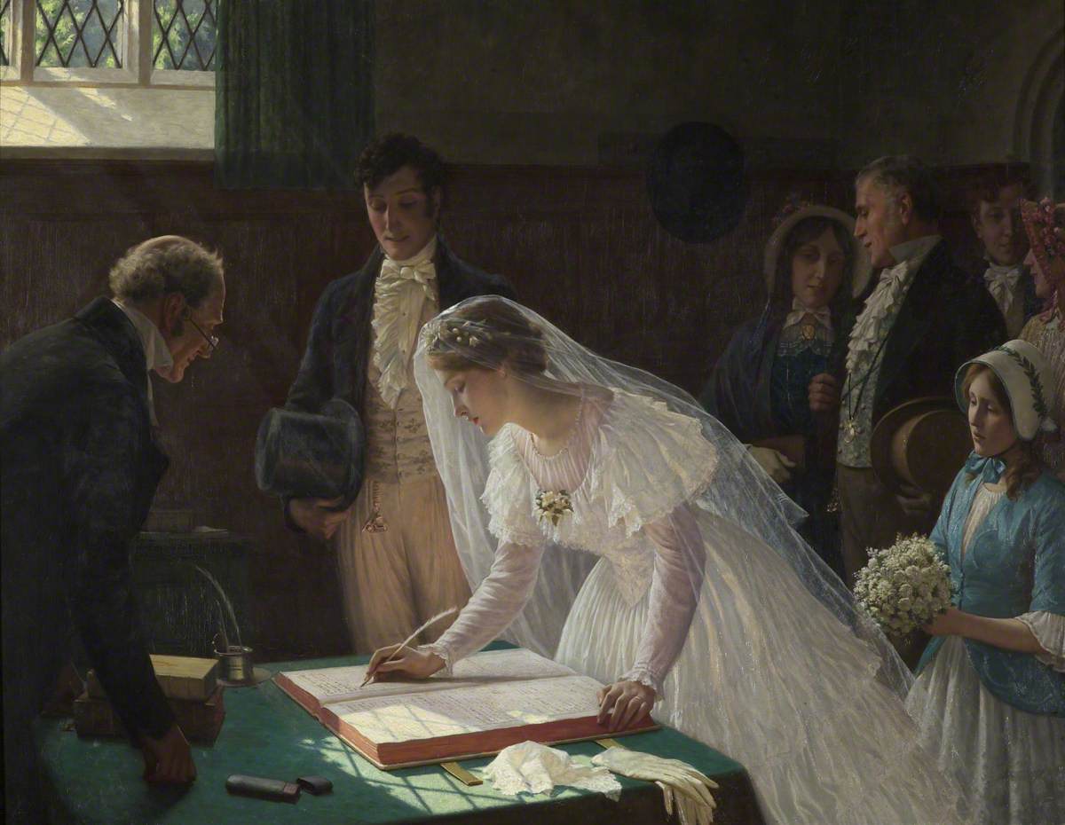 The Wedding Register by Edmund Blair Leighton