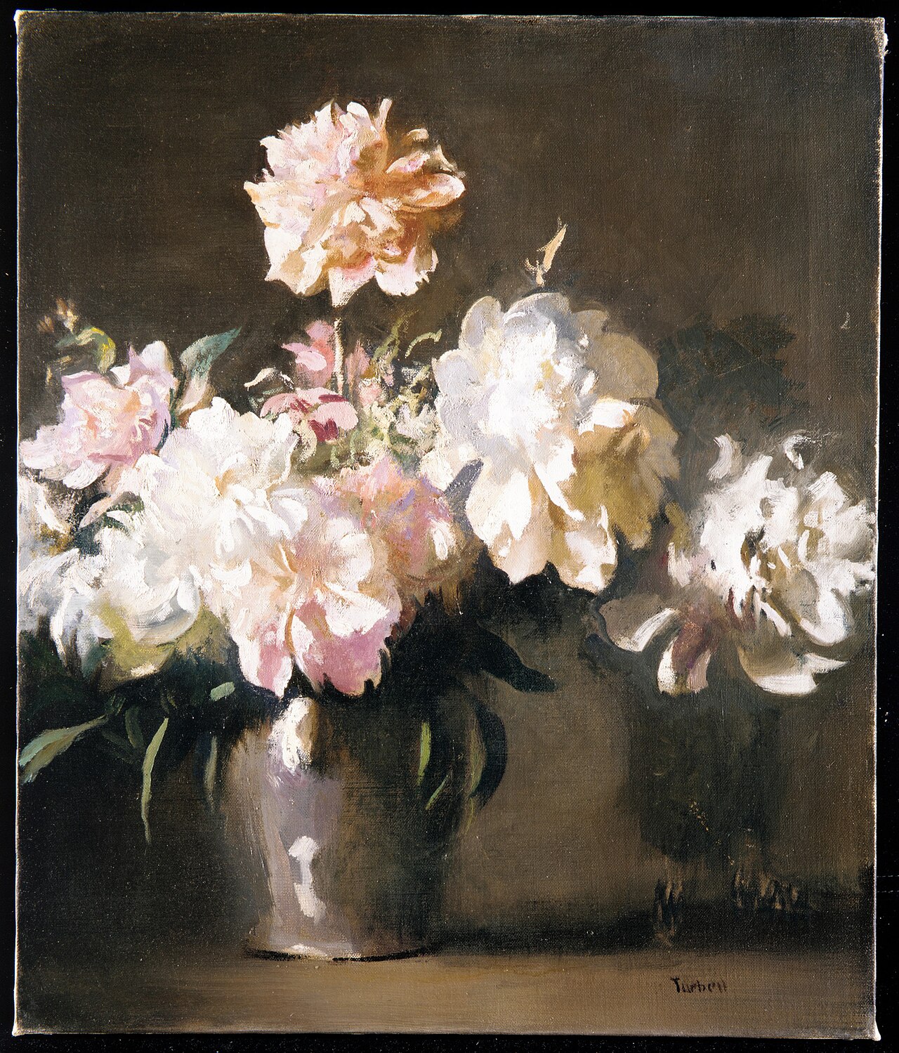 Still Life: Vase of Peonies by Edmund Charles Tarbell