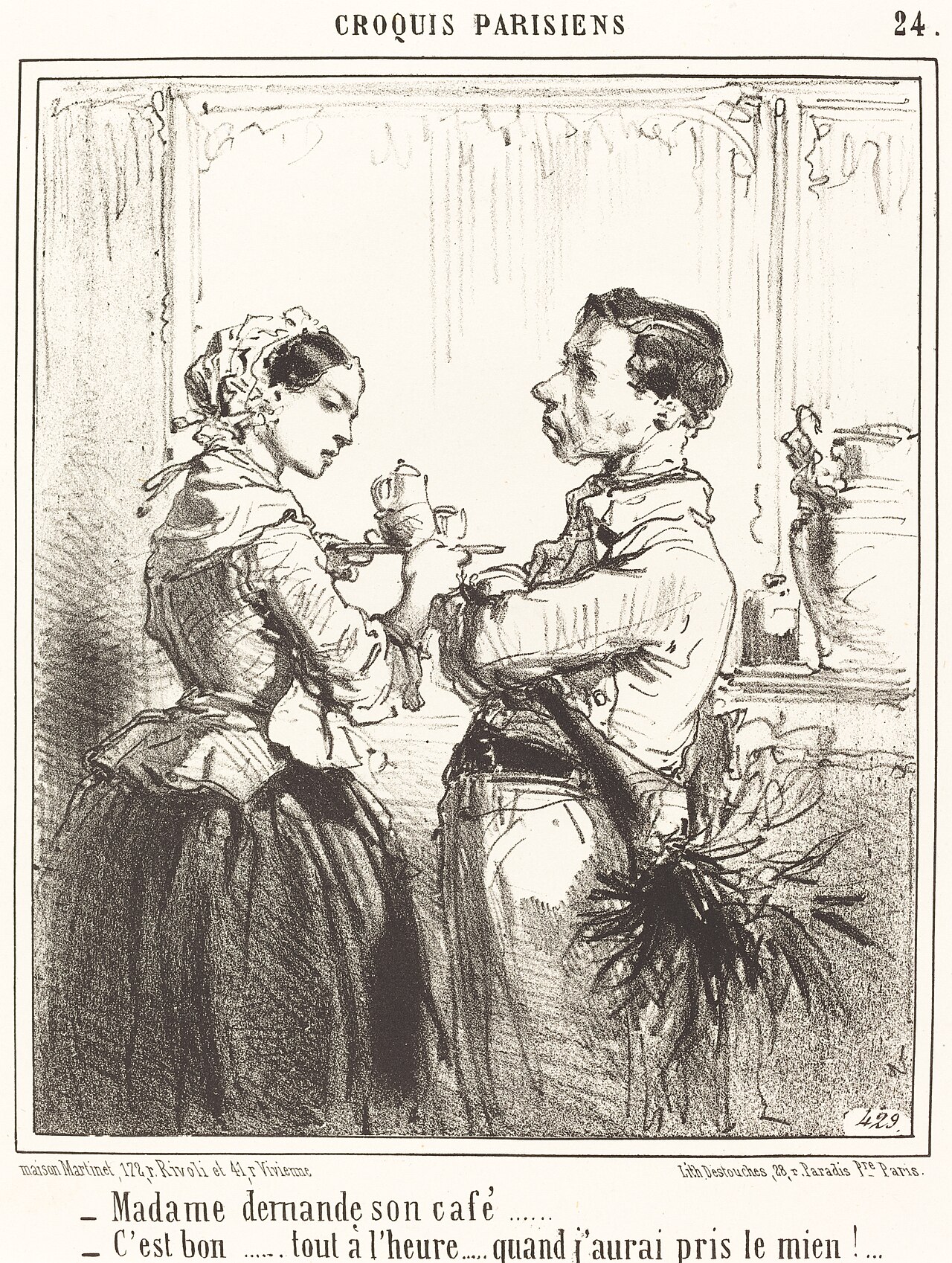 Madame demande son café by Édouard de Beaumont