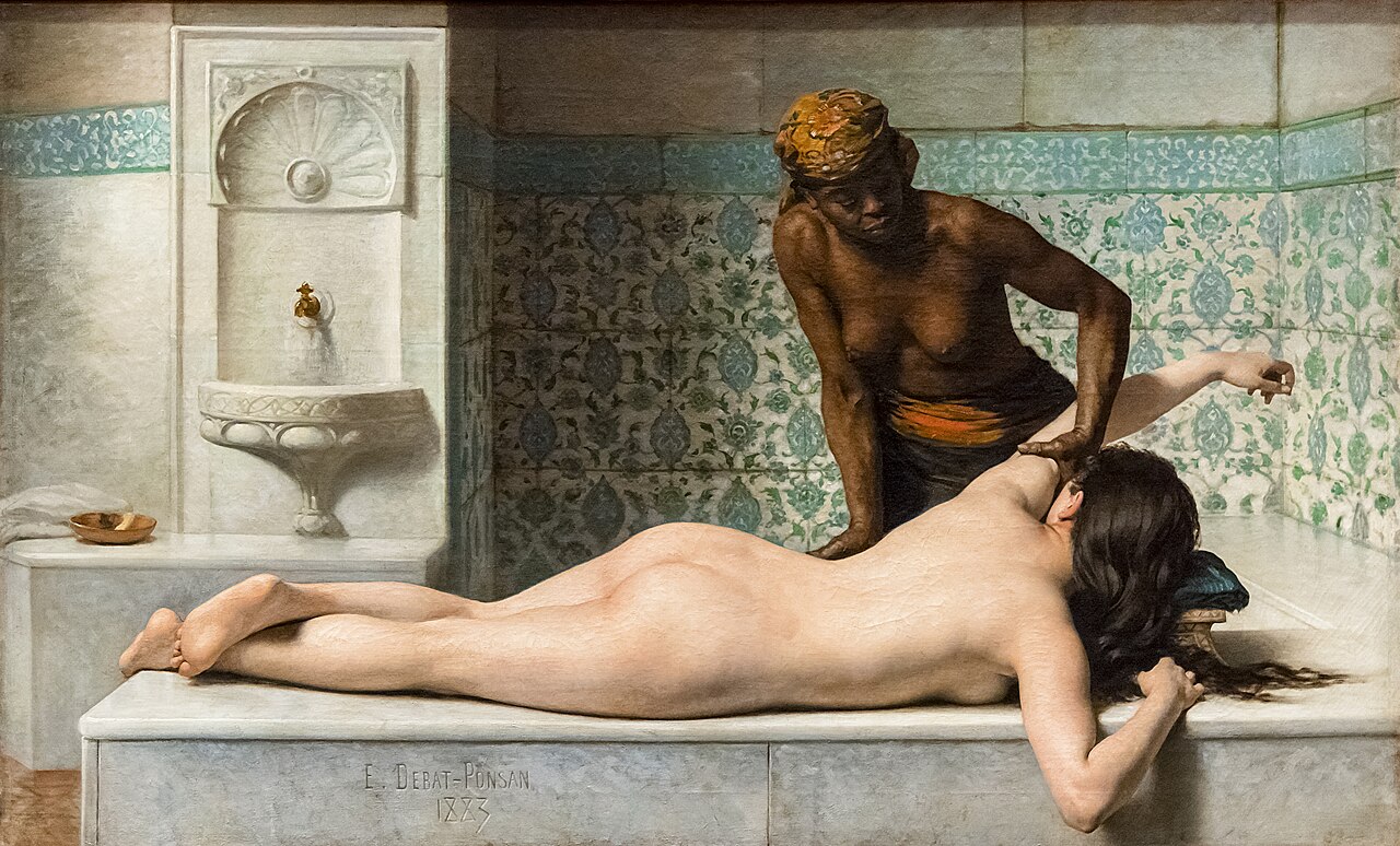 Le massage by Édouard Debat-Ponsan