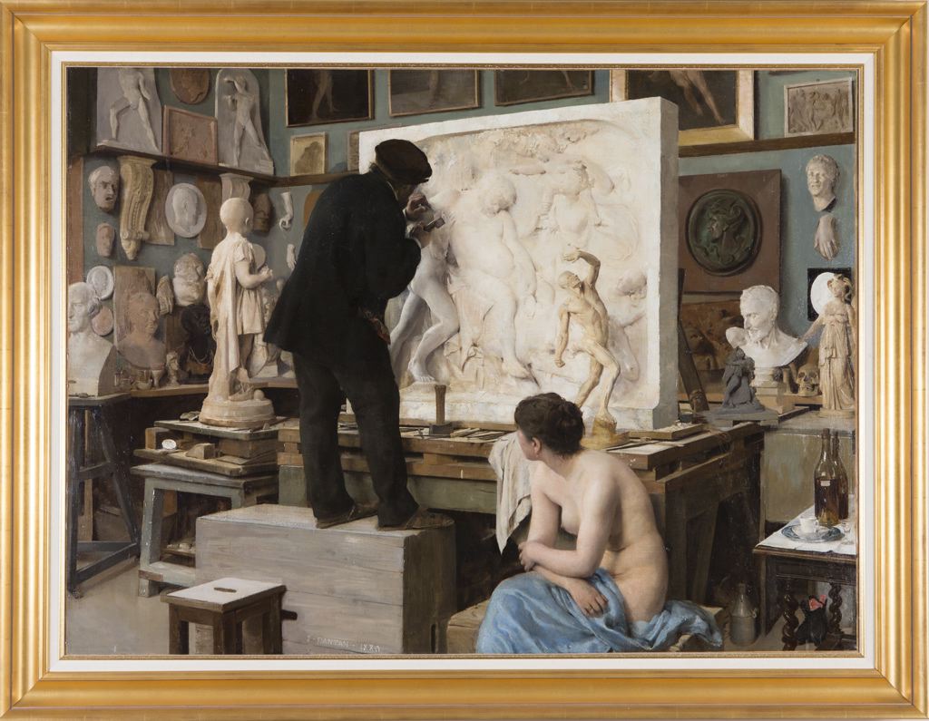 A corner of the sculptor's workshop by Édouard Joseph Dantan