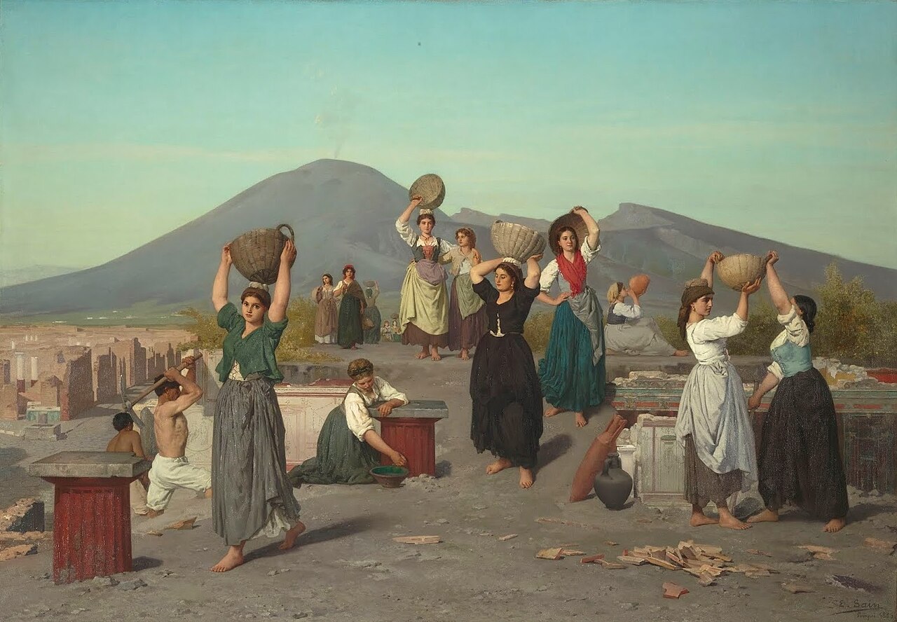 Excavations at Pompeii by Édouard Sain