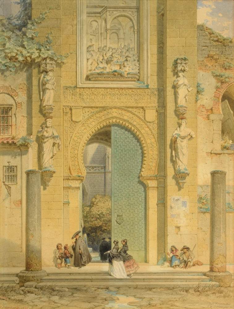 The Gate of Grace at the Cathedral in Seville by Eduard Gerhardt