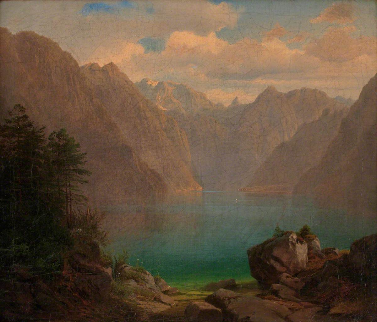 Lake Landscape by Eduard Peithner von Lichtenfels
