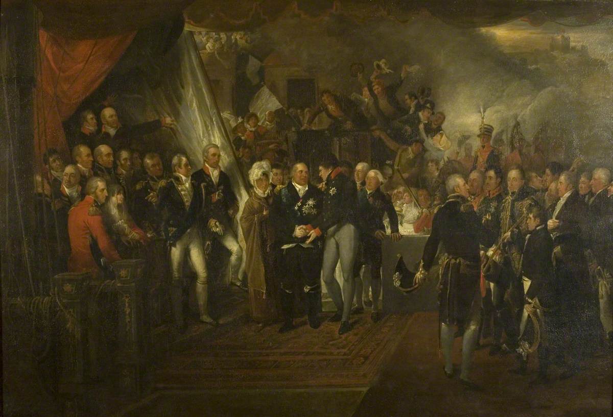 The Embarkation of Louis XVIII at Dover, 1814 by Edward Bird