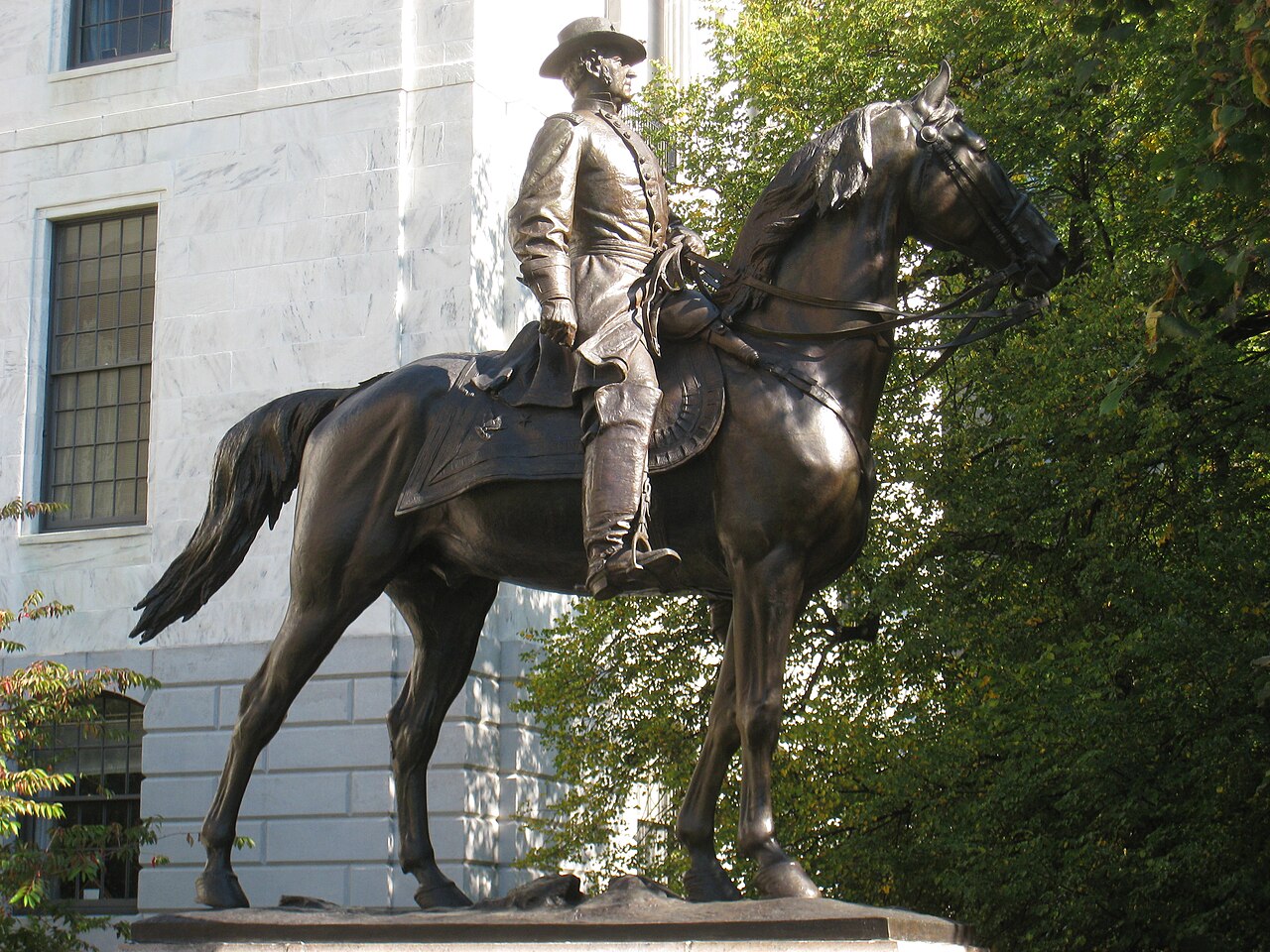 Equestrian statue of Joseph Hooker by Edward Clark Potter