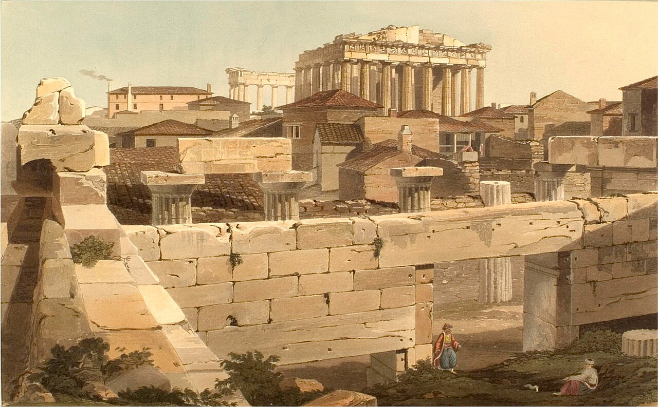 View of the Parthenon from the Propylea by Edward Dodwell