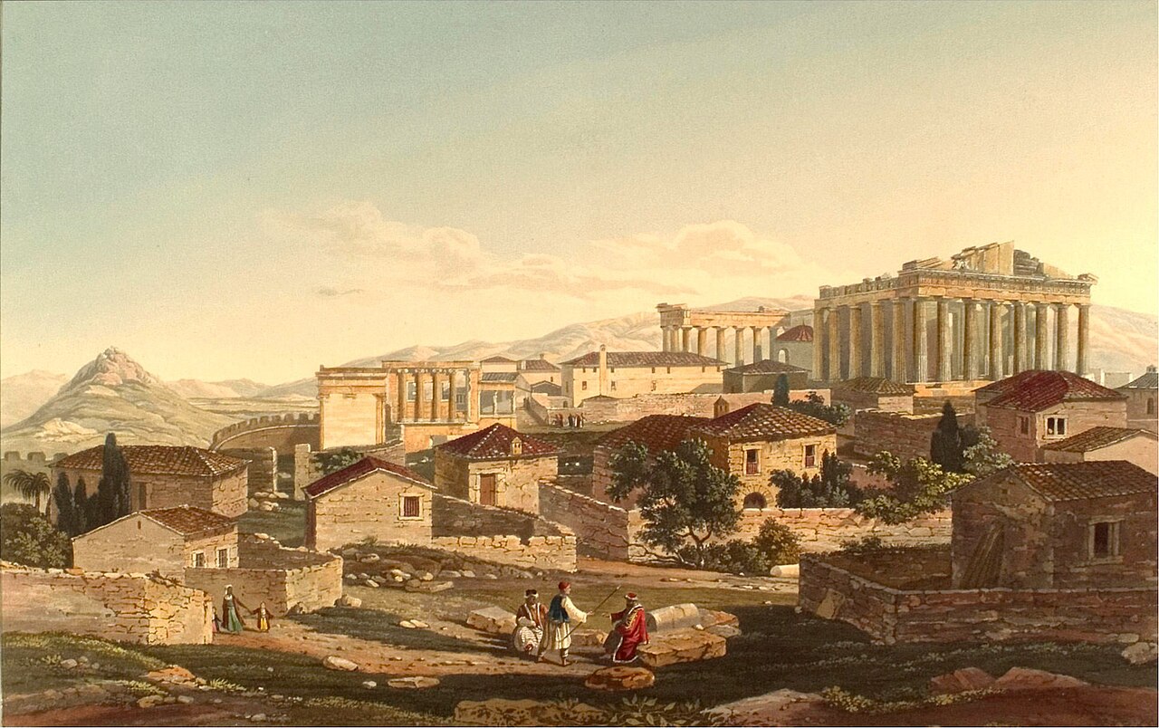 West Front of the Parthenon by Edward Dodwell