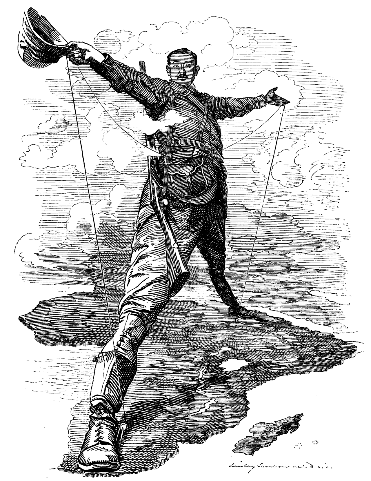 The Rhodes Colossus by Edward Linley Sambourne