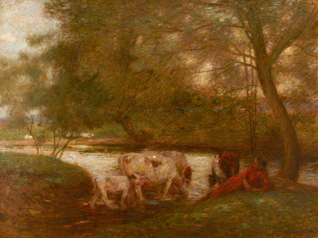 The Watering Place by Edward Stott