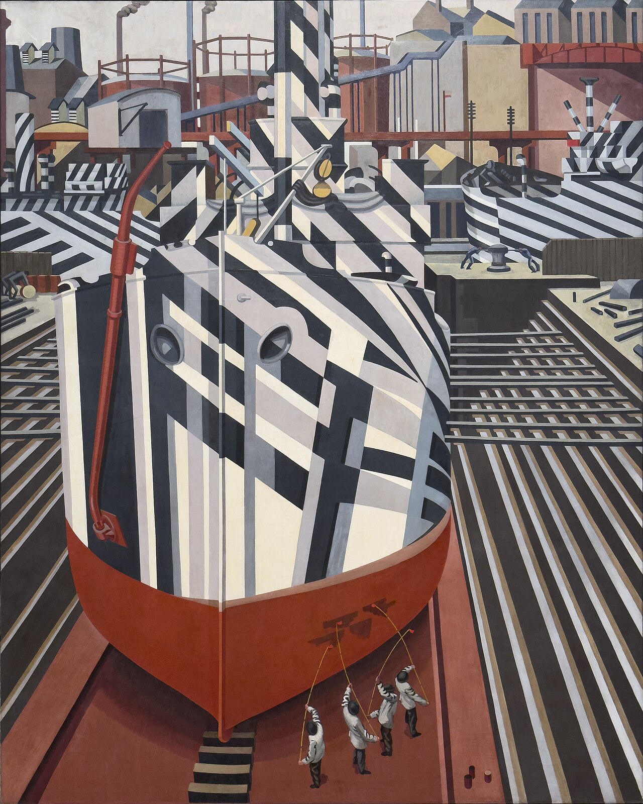 Dazzle-ships in Drydock at Liverpool by Edward Wadsworth