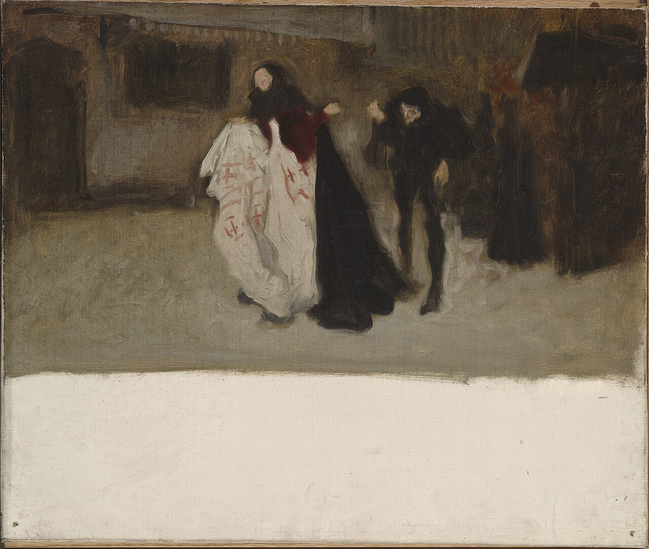 Compositional study, for Richard, Duke of Gloucester, and the Lady Anne by Edwin Austin Abbey