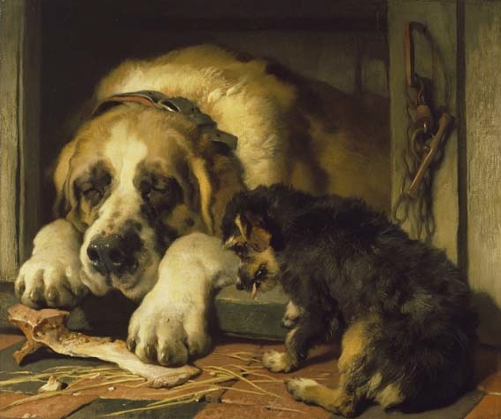 Doubtful Crumbs by Edwin Landseer