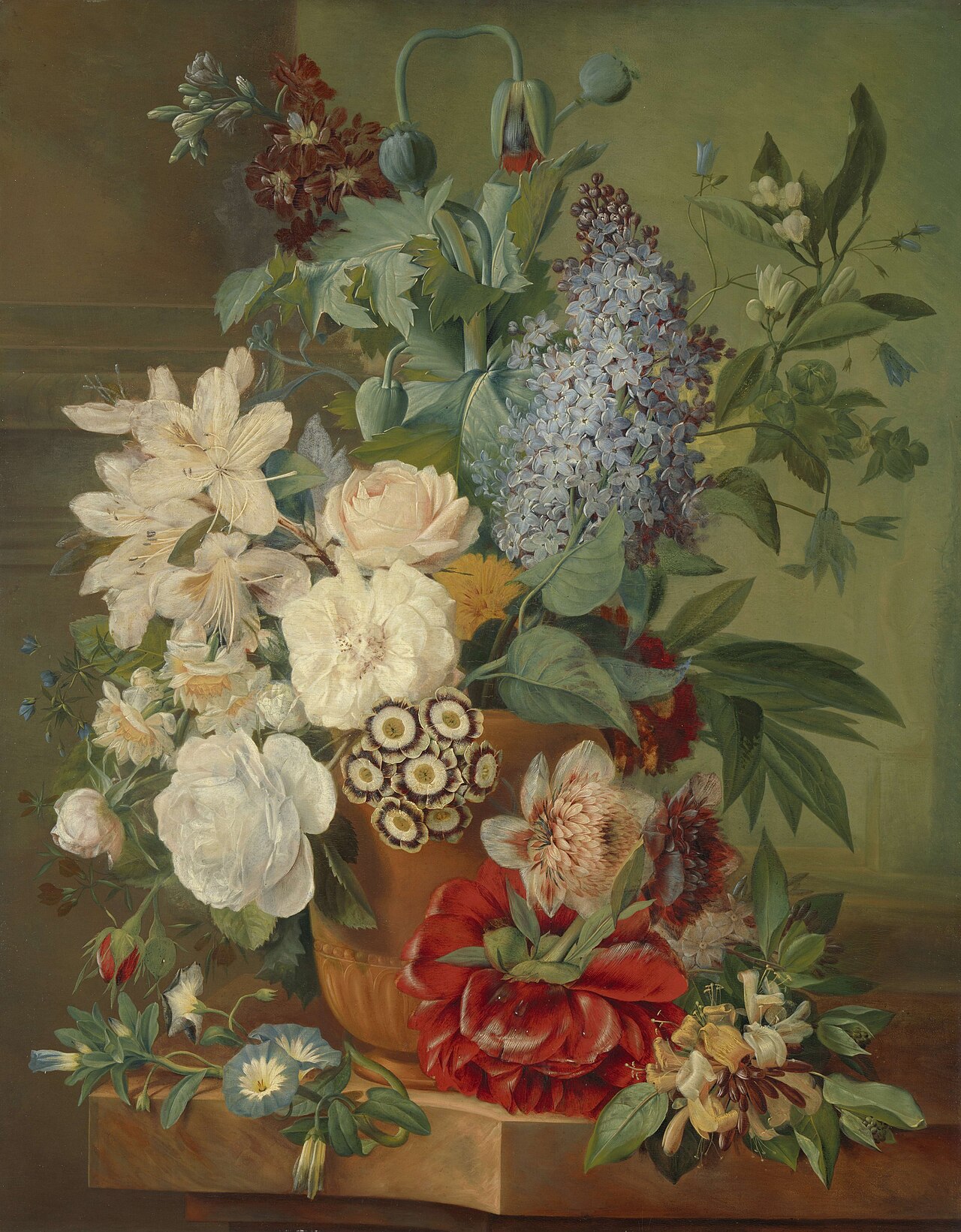 Flowers in a Terracotta Vase by Eelke Jelles Eelkema