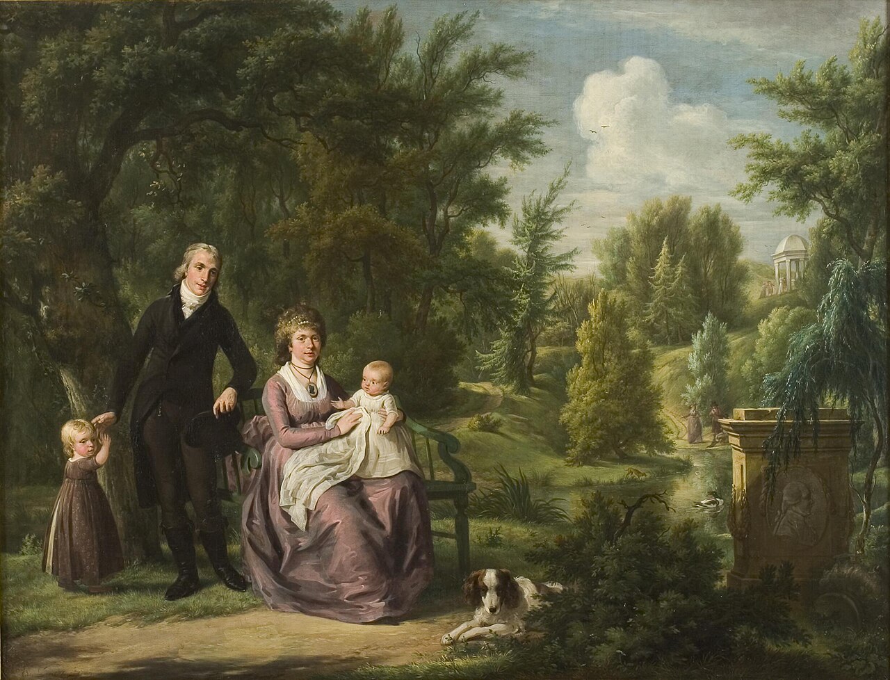 A family in Elswout by Egbert van Drielst