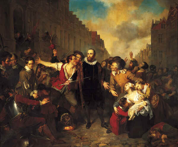 The self-sacrifice of burgomaster Van der Werf by Égide Charles Gustave Wappers