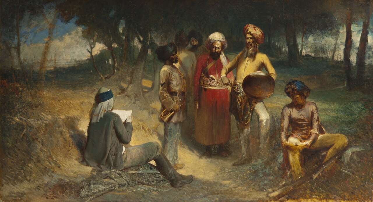 Examining the Spy. Motif from the Indian Mutiny by Egron Lundgren