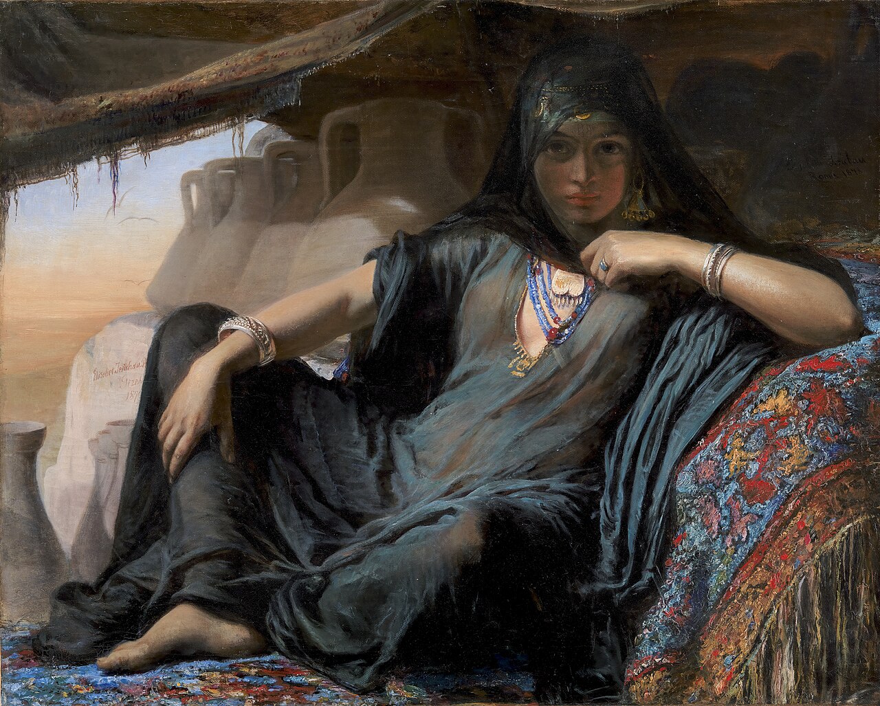 An Egyptian Pot Seller at Gizeh by Elisabeth Baumann