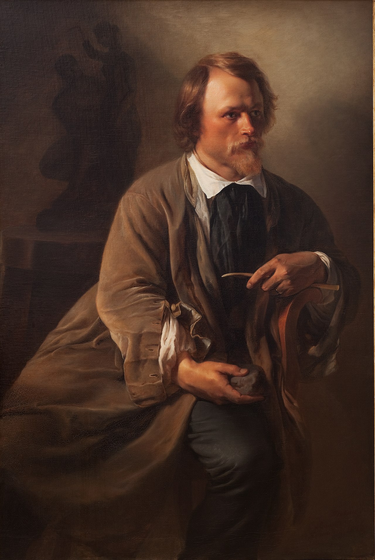 The Sculptor Jens Adolf Jerichau, the Artist's Husband by Elisabeth Baumann