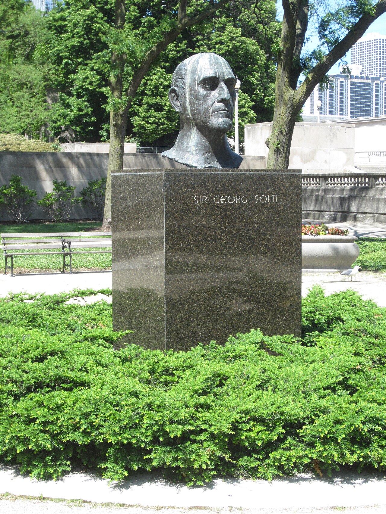 Bust of Sir Georg Solti by Elisabeth Frink