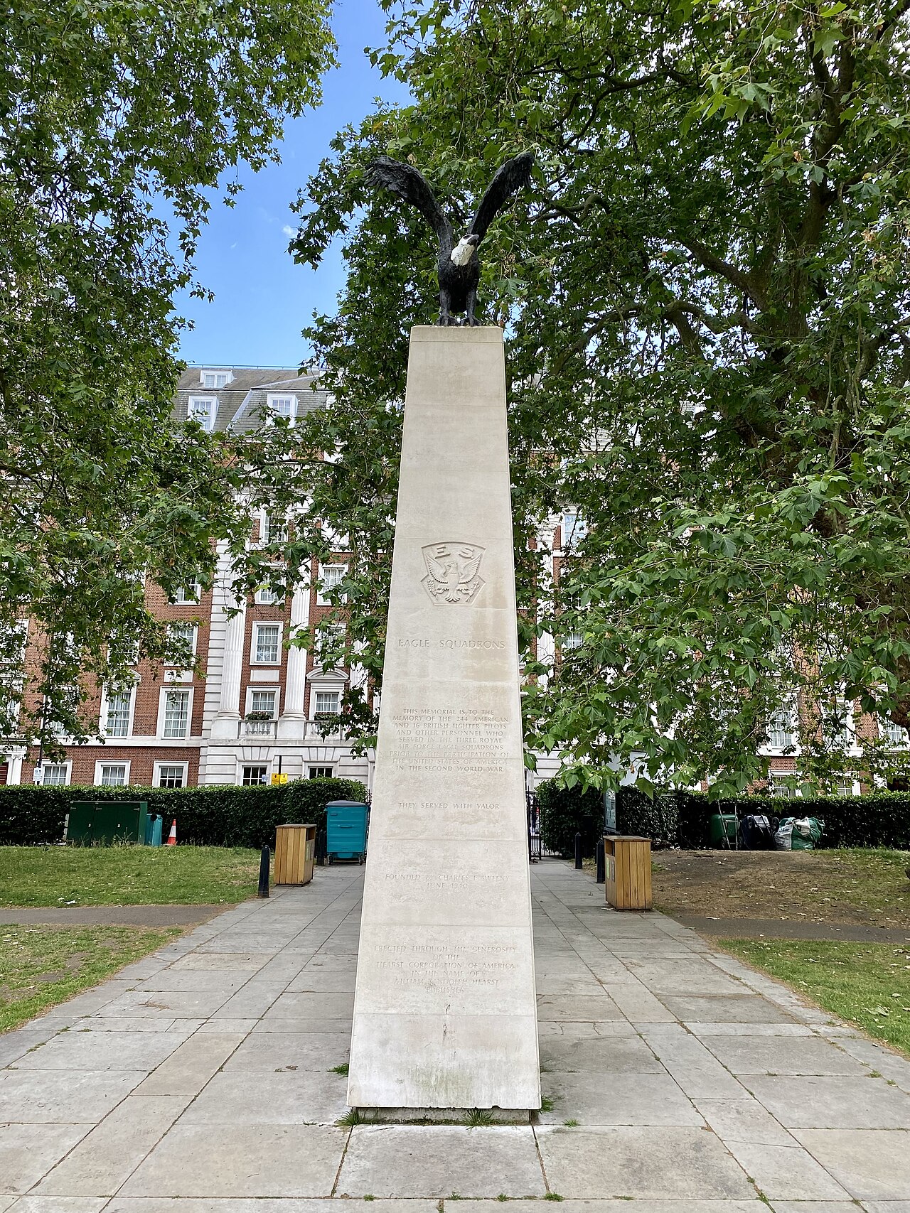 Eagle Squadrons Memorial by Elisabeth Frink
