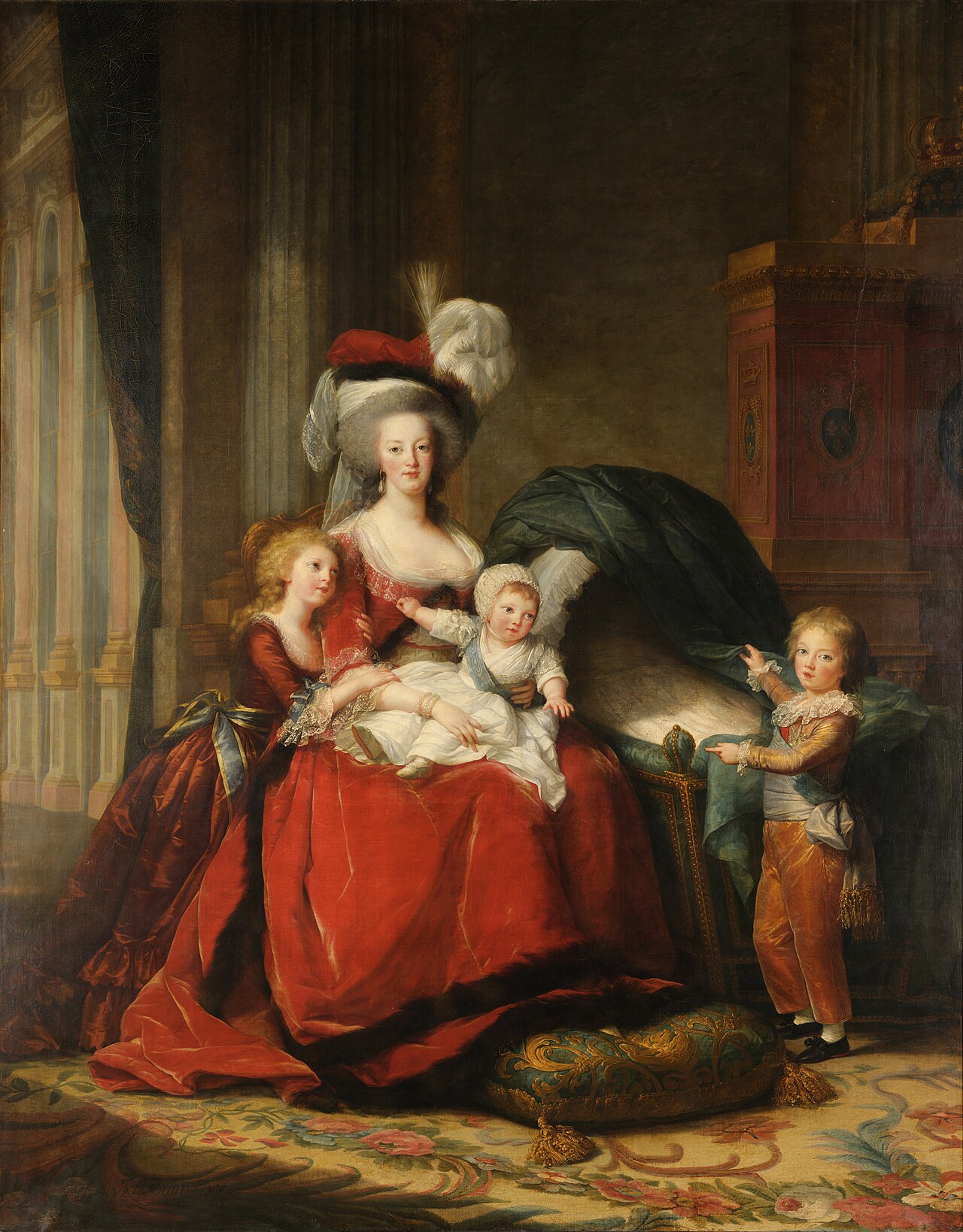 Marie Antoinette and Her Children by Élisabeth Louise Vigée Le Brun