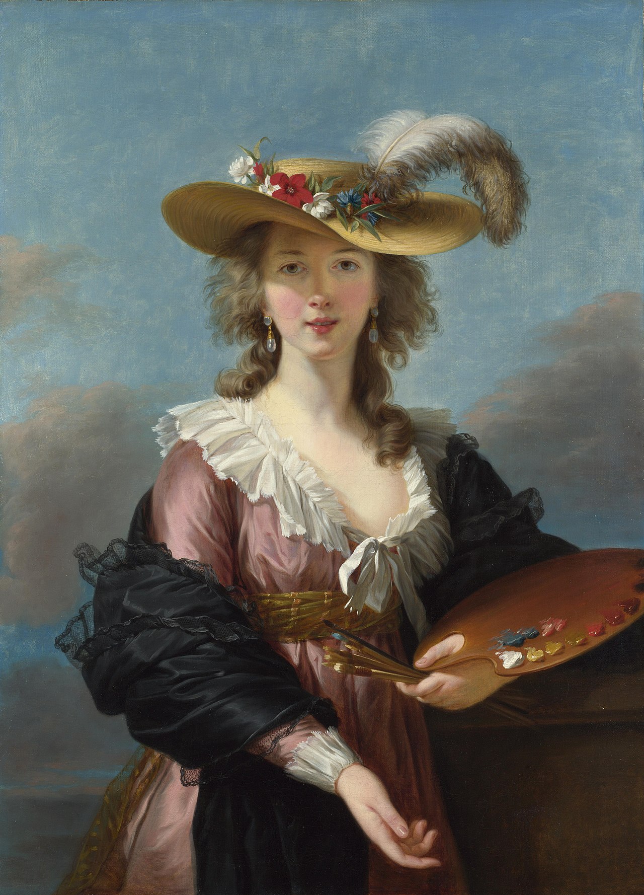 Self Portrait in a Straw Hat by Élisabeth Louise Vigée Le Brun