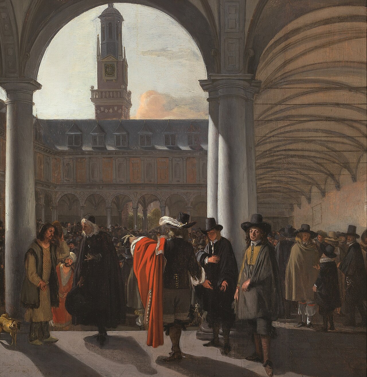 Courtyard of the Exchange in Amsterdam by Emanuel de Witte