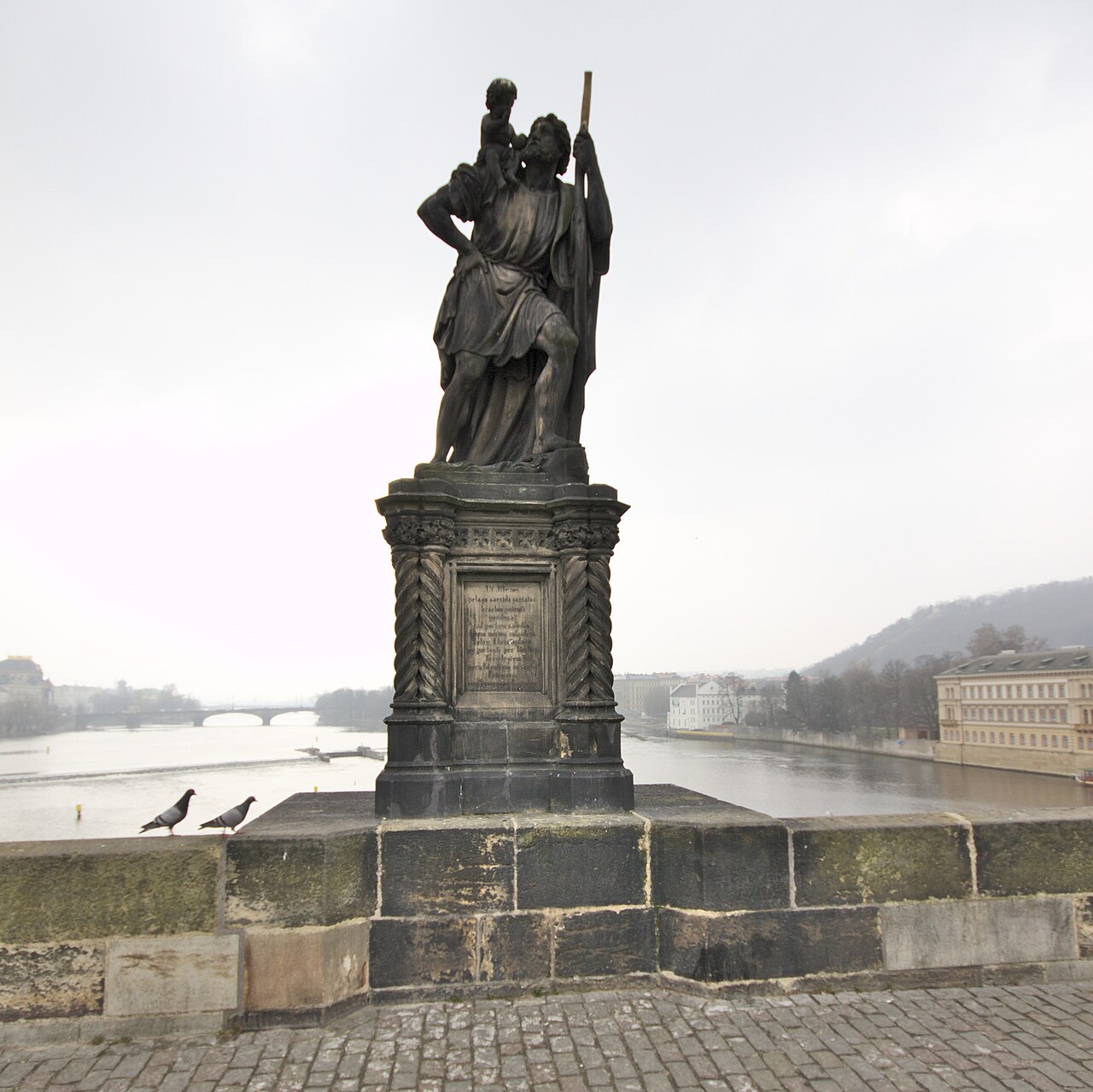 Statue of Saint Christopher, Charles Bridge by Emanuel Max