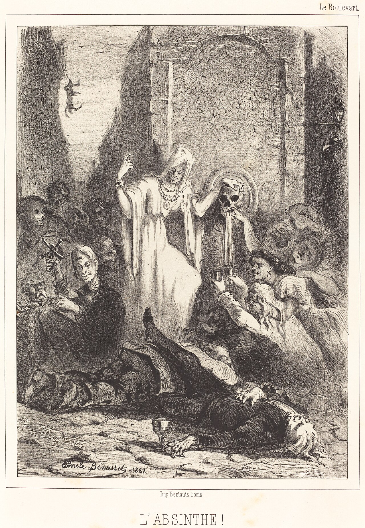 L'Absinthe! by Emile Benassit