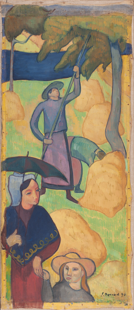 Apple harvesting by Émile Bernard