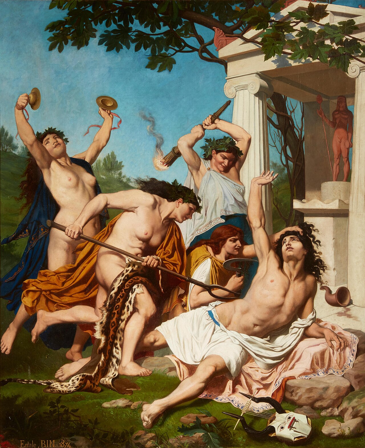 The death of Orpheus by Émile Bin