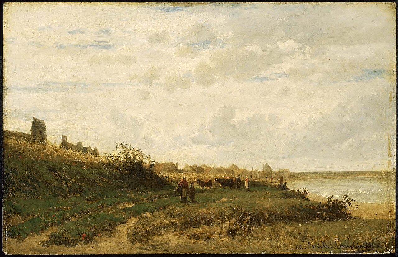 Village on the Sea by Émile Lambinet