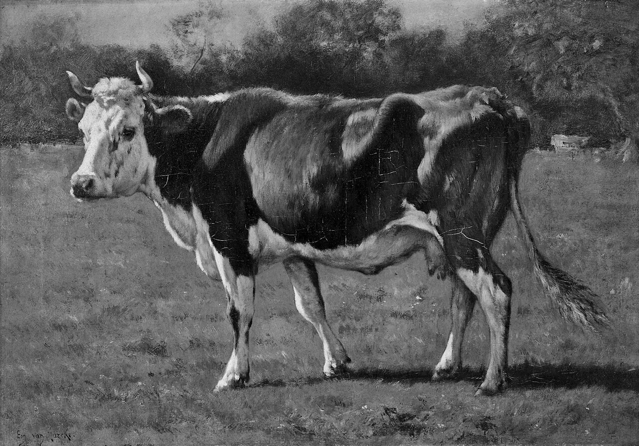 Study of a Cow by Emile van Marcke