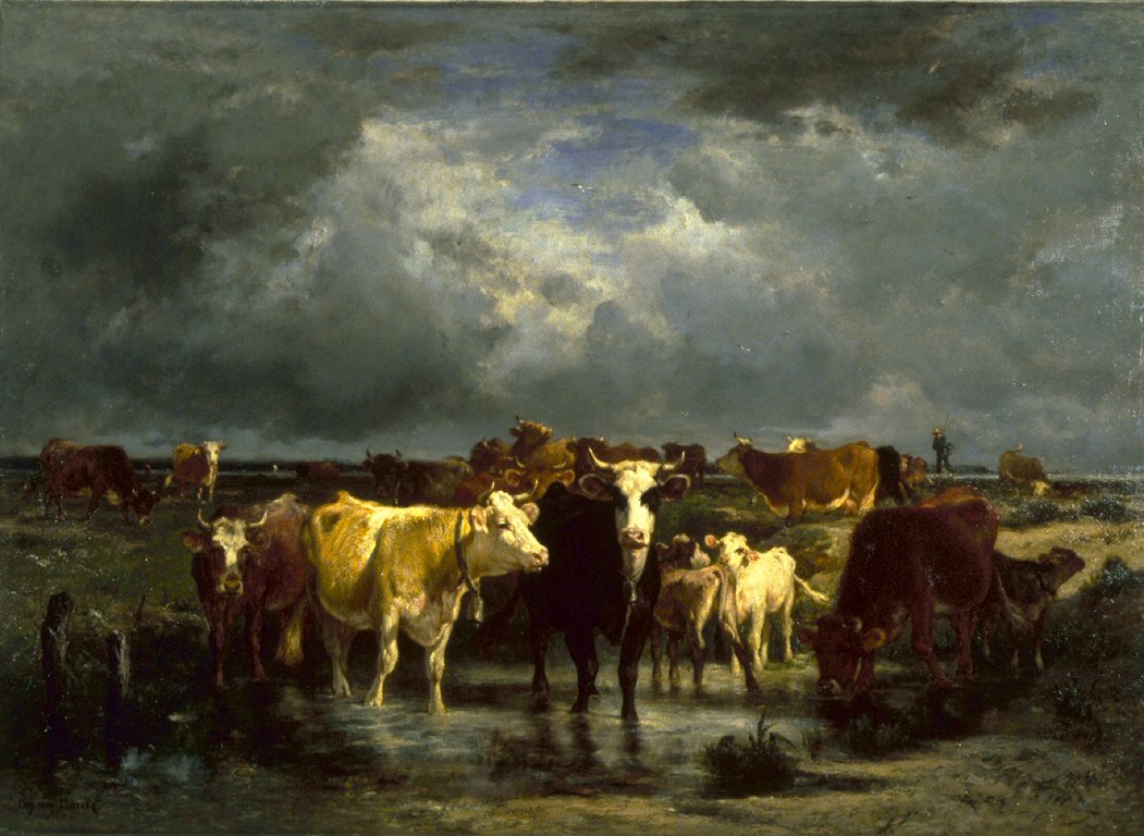The Approach of a Storm by Emile van Marcke