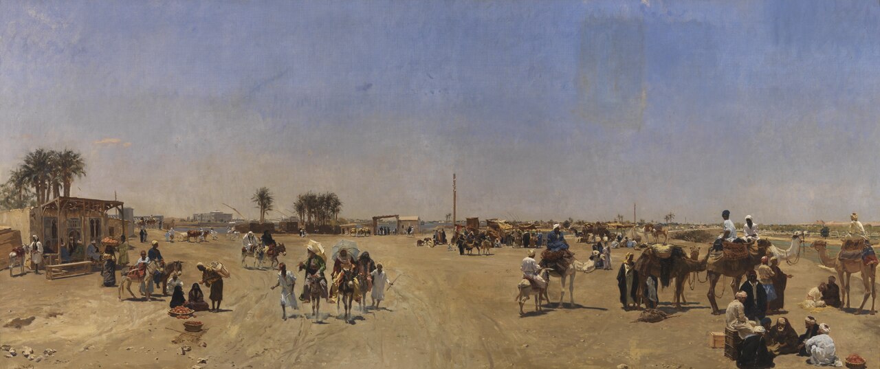 Cairo Seen from the Kasr-el-Nil Bridge by Emile Wauters