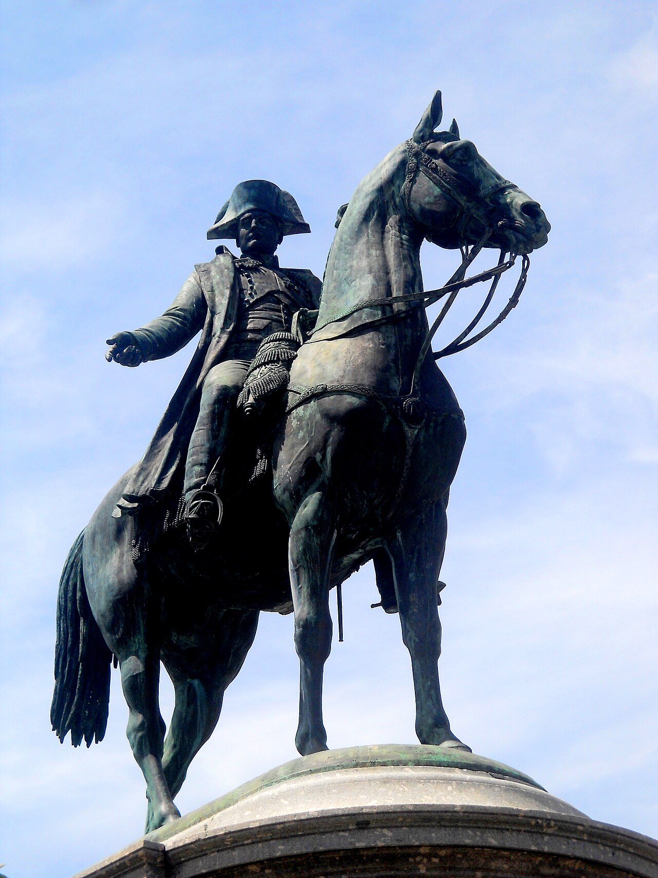 equestrian statue of Napoleon by Émilien de Nieuwerkerke