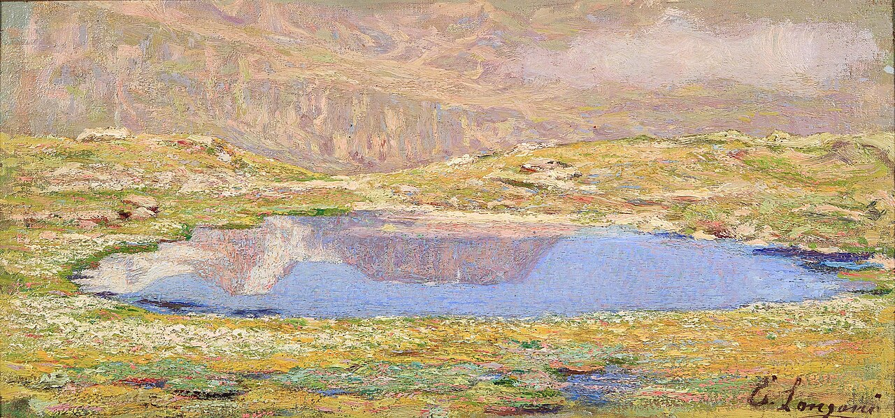 Alpine lake by Emilio Longoni