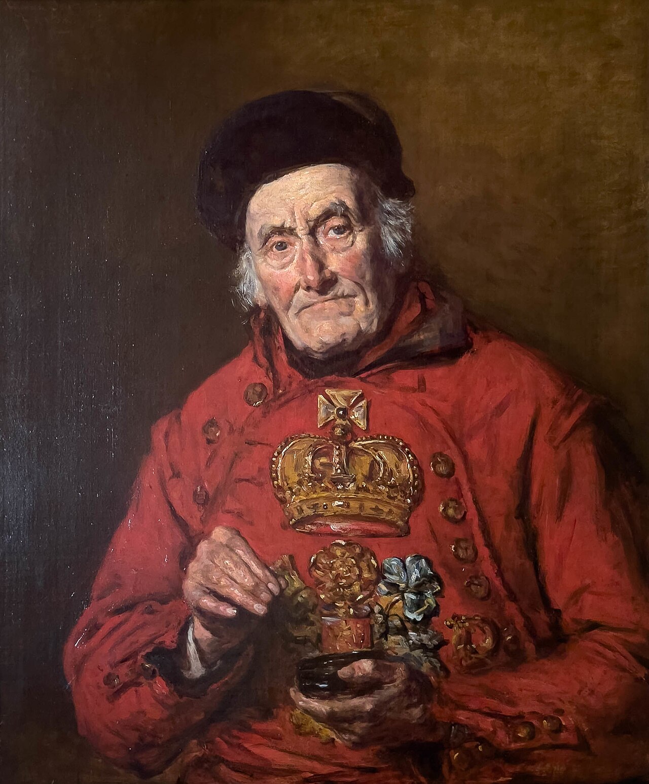 William Timms, aged 95, Waterman to George III, George IV, William IV and Queen Victoria ; and to the 1st, 2nd and 3rd Dukes of Northumberland by Emma Soyer