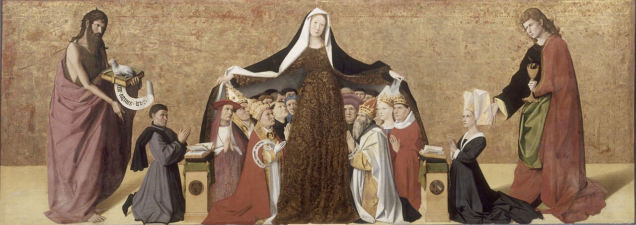 The Virgin of Mercy of the Cadard Family by Enguerrand Quarton