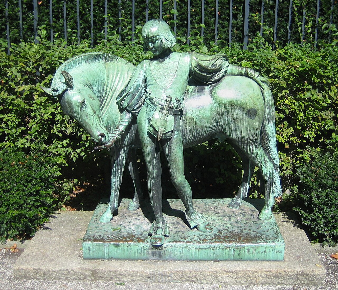 Pony und Knappe by Erdmann Encke