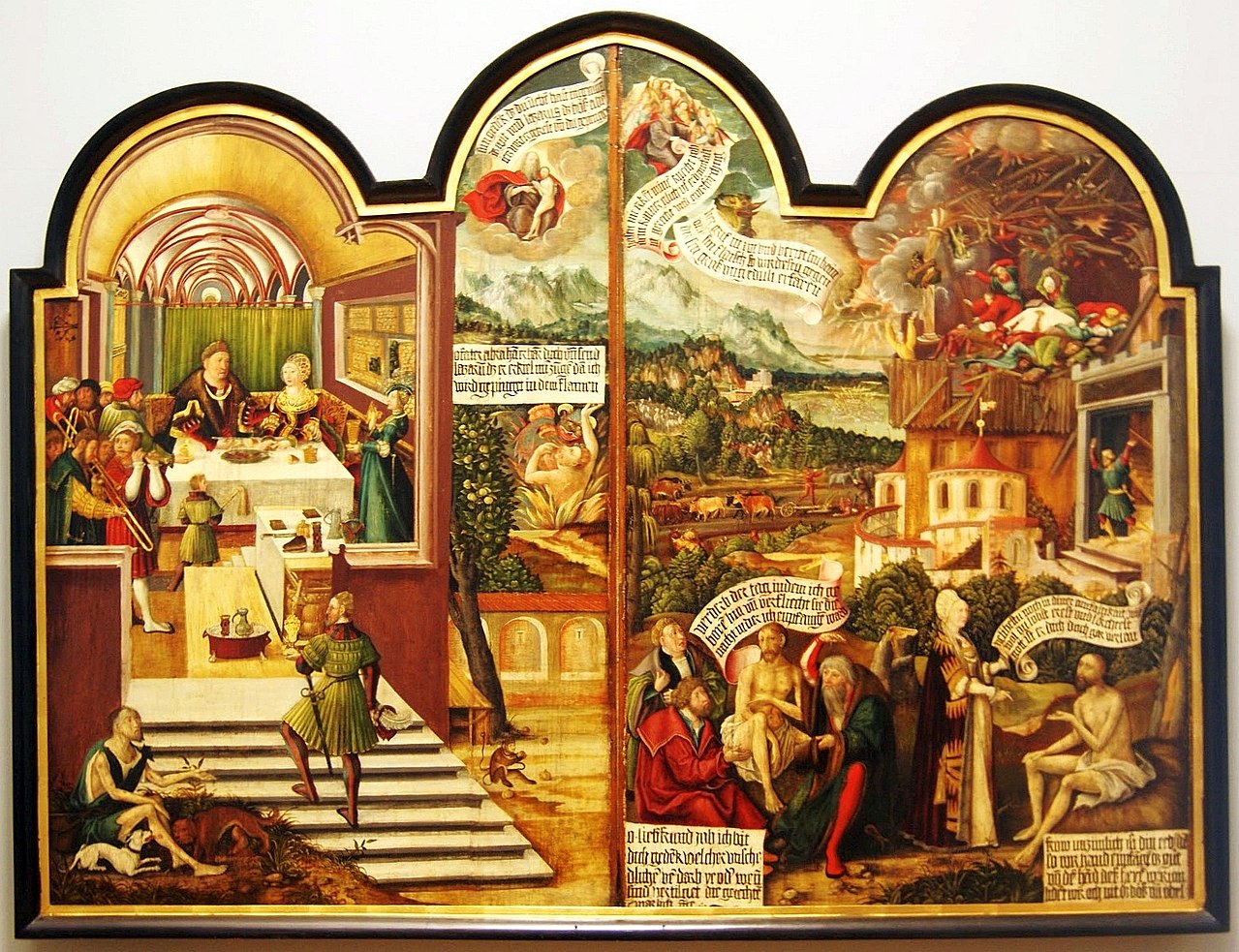 The parable of Lazarus and the story of Job. by Erhard Altdorfer